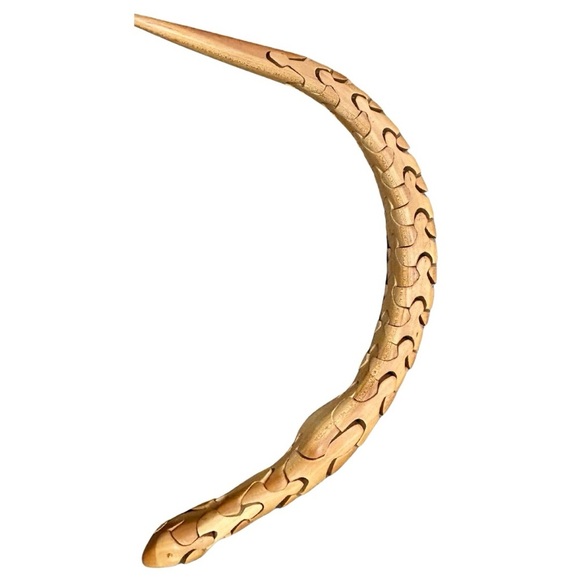 Vintage 1997 PBC Articulated Wooden Snake Toy - Picture 1 of 5